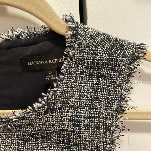 Banana Republic Navy Textured Tweed Dress - Picture 6 of 6